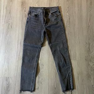Aritzia Denim Forum Yoko High Rise Slim SZ 27 Black